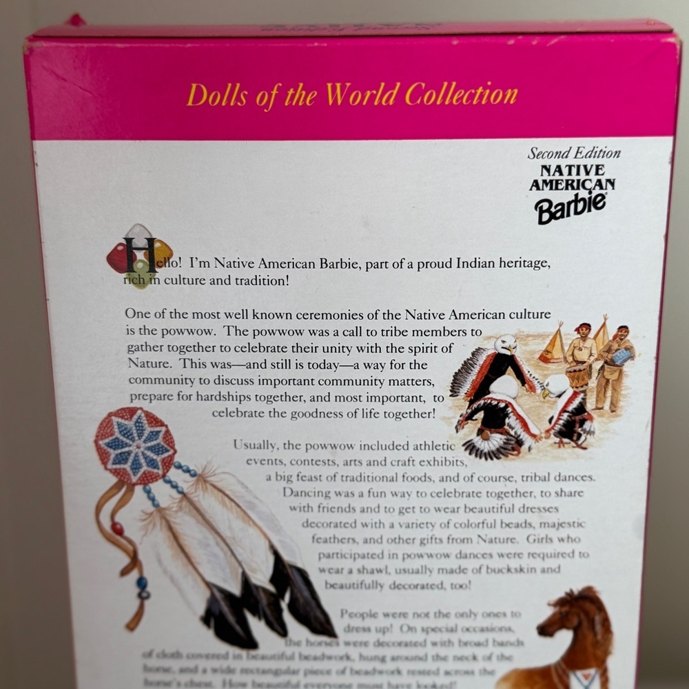 Vintage Barbie 1993 Dolls of the World Native American Second Edition NIB - Picture 8 of 12